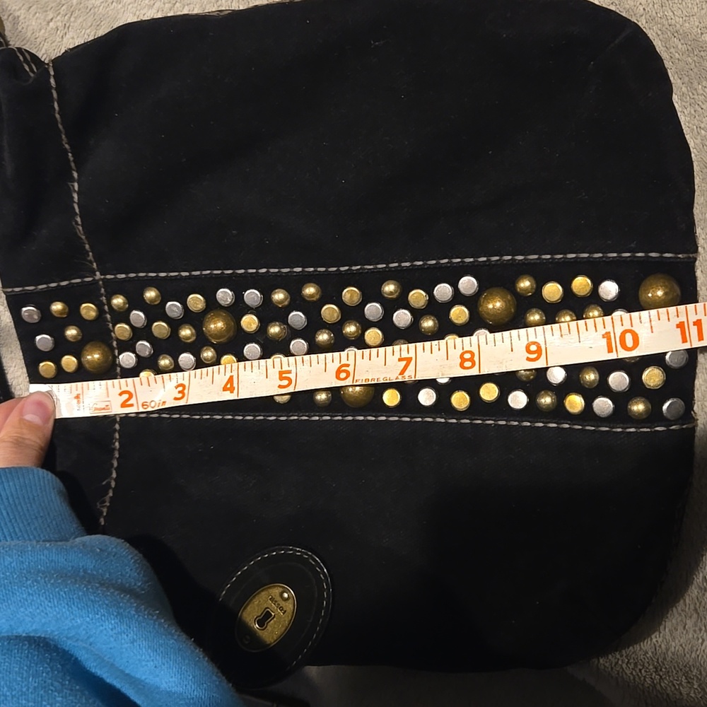 Fossil Black Studded Women's Bag - Picture 2 of 9